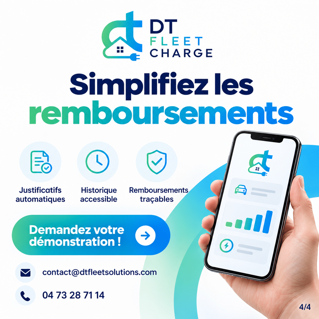 DT FLEET CHARGE simplifie la recharge à domicile de votre flotte électrique 4 Remboursements simplifies avec DT Fleet Charge 4 2